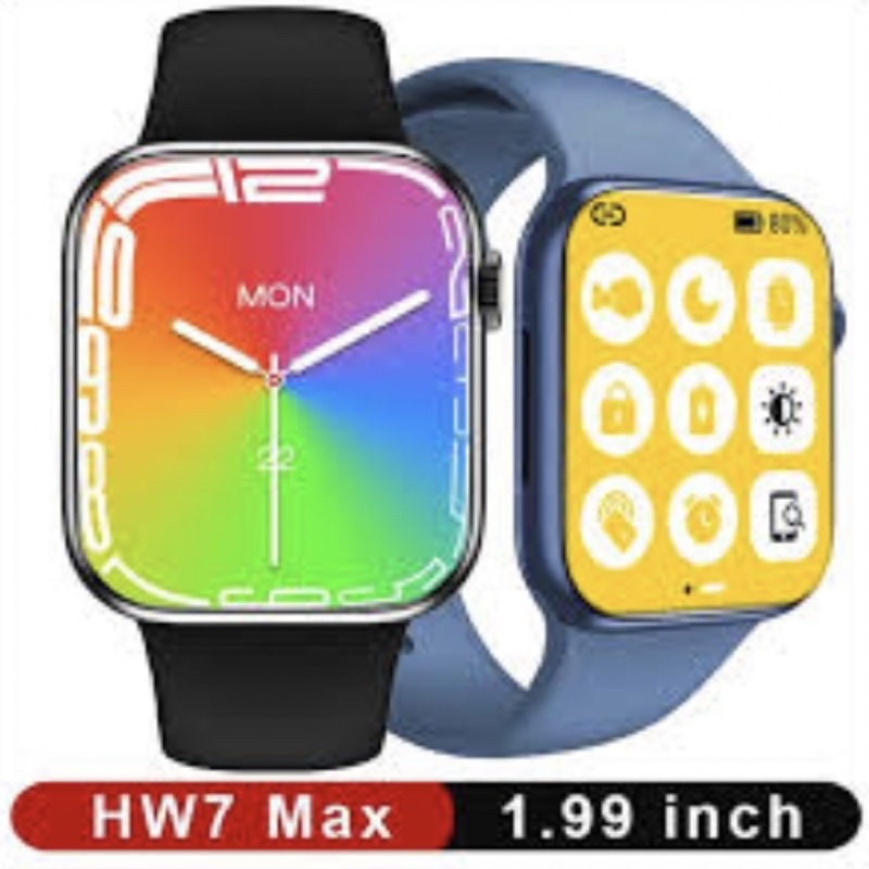 Original Smartwatch HW 7 Max layar besar 1.99inci series 7 bluetooth call & notifikasi
