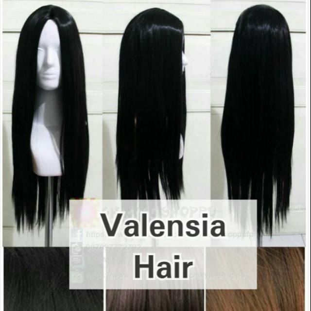 Wig kimiko panjang lurus tanpa poni belah tengah korea  6374