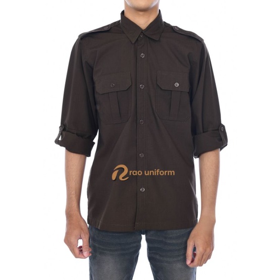 Baju pakaian dinas lapangan (PDL) kemeja out door bisa tambah bordir/baju komunitas custom bordir/seragam karyawan kantor