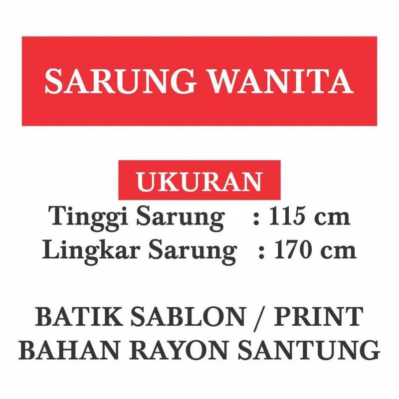 SARUNG SANTRI PUTRI // WANITA  GOYOR / GLOYOR BATIK MBAK SANTRI PUTRI