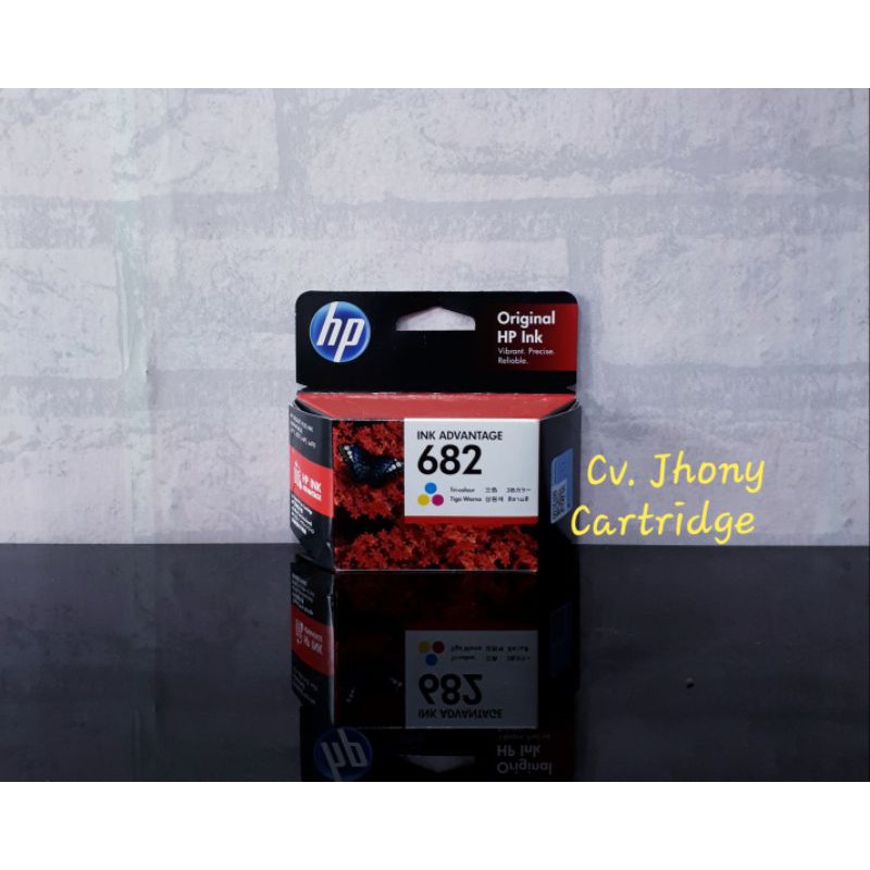 Tinta Cartridge Hp 682 Hitam Black dan warna tri colour