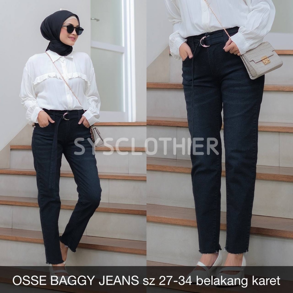 CELANA JEANS WANITA OSSE BAGGY JEANS -SYSCLOTHIER