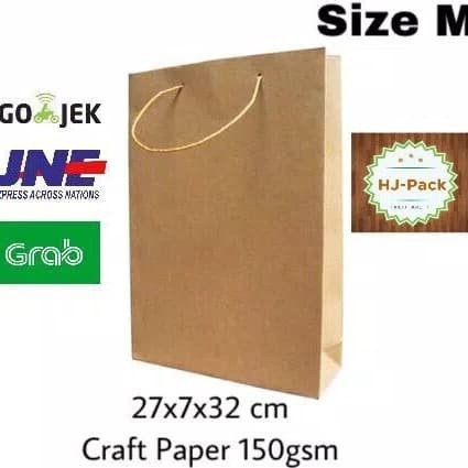 

Paperbag Paper Bag Tas Kertas Goodie Bag Tas M 27x7x32