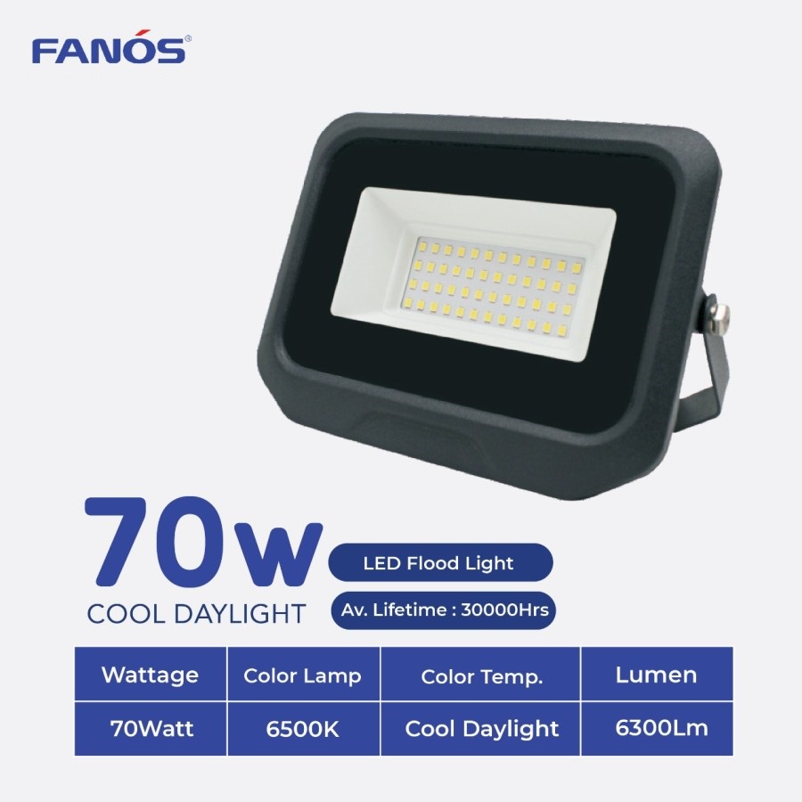 FANOS Lampu Sorot LED 70W - Flood Light / Outdoor / Tembak 70 W 70Watt