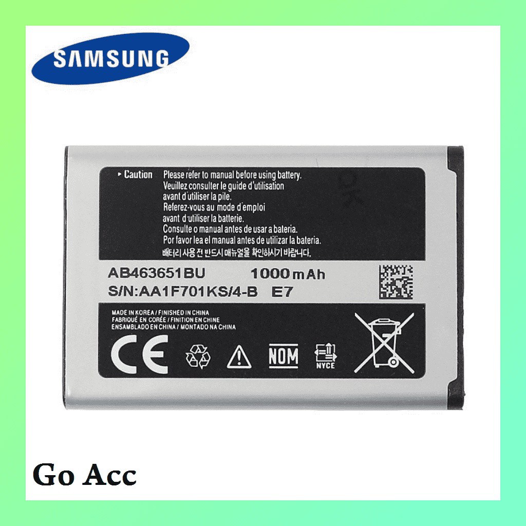 Baterai Battery Samsung AB463651BU / S3650 / B3410/ S 3650