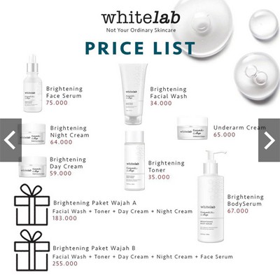 [FREE GIFT] Whitelab Skincare  - Whitelab Face Serum - Whitelab Face Toner - Whitelab Face Wash