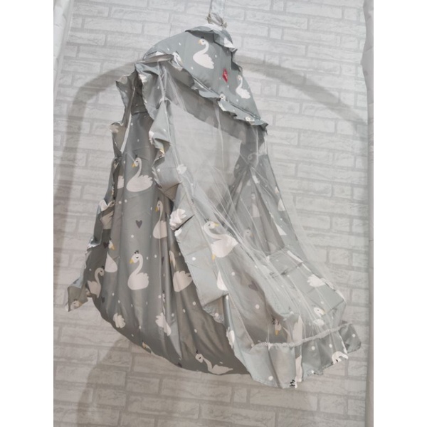 Ayunan Bayi Karakter 3in1 Kelambu Motif Murah-Angsa grey