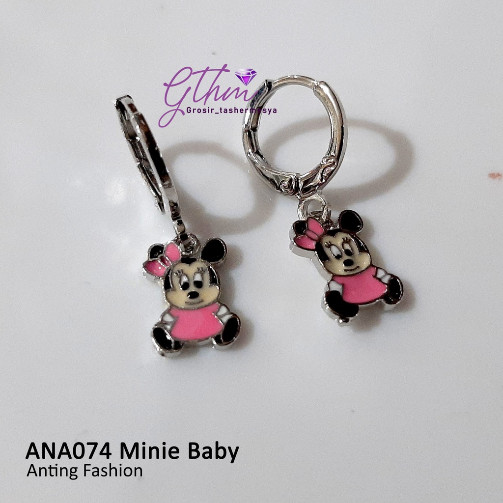 Anting Anak Model Klip Pink anti karat aman dan cocok dipakai sehari-hari ana074