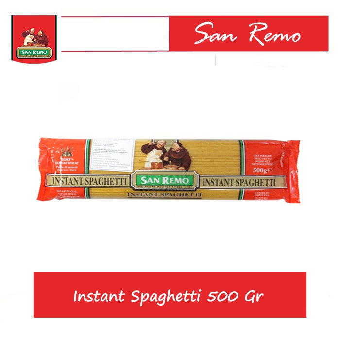 

PASTA-ANEKA- SAN REMO INSTANT SPAGHETTI 500 GR -ANEKA-PASTA.