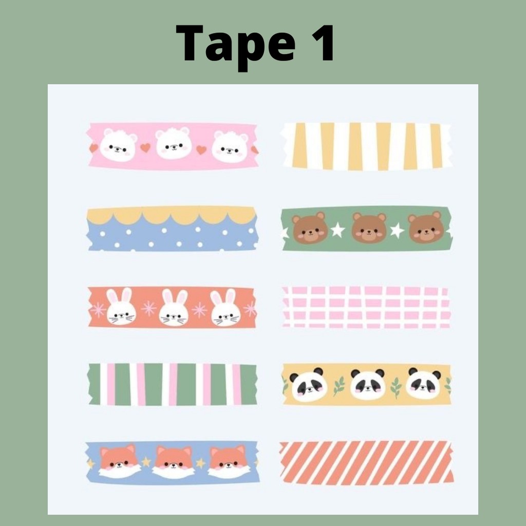 Sticker Tape Journal Sticker Square Tumblr Aesthetic Murah Lucu