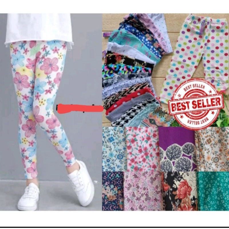 Legging panjang standart / legging motif dan polos anak /celana legging anak / legging anak murah