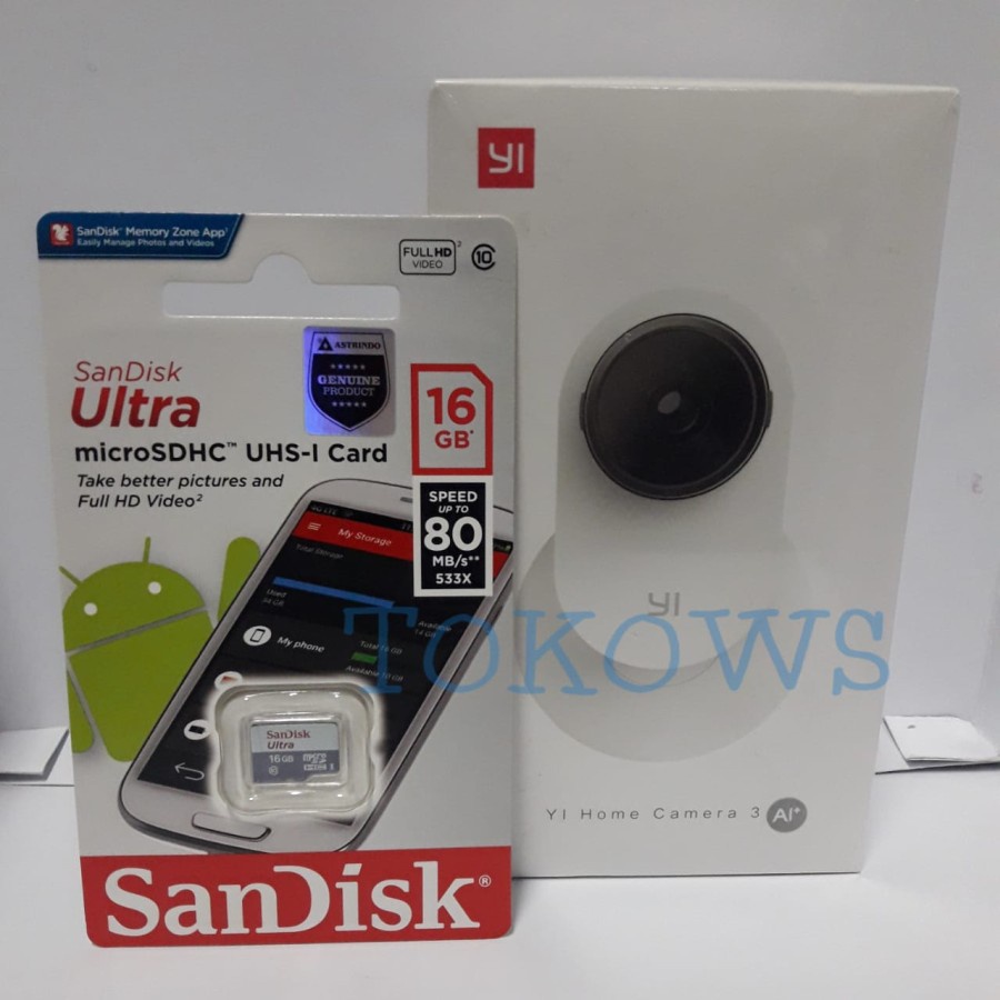 Yi home 3 CCTV Wifi IP Camera Spy 1080p FREE 16GB