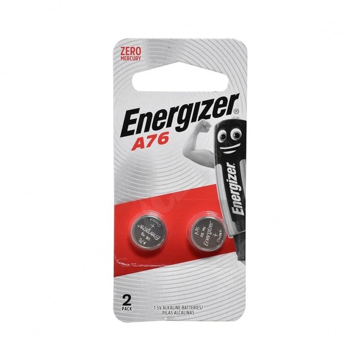 2pcs ENERGIZER A76 1.5V ALKALINE BATTERIES / BATERAI KANCING LR44