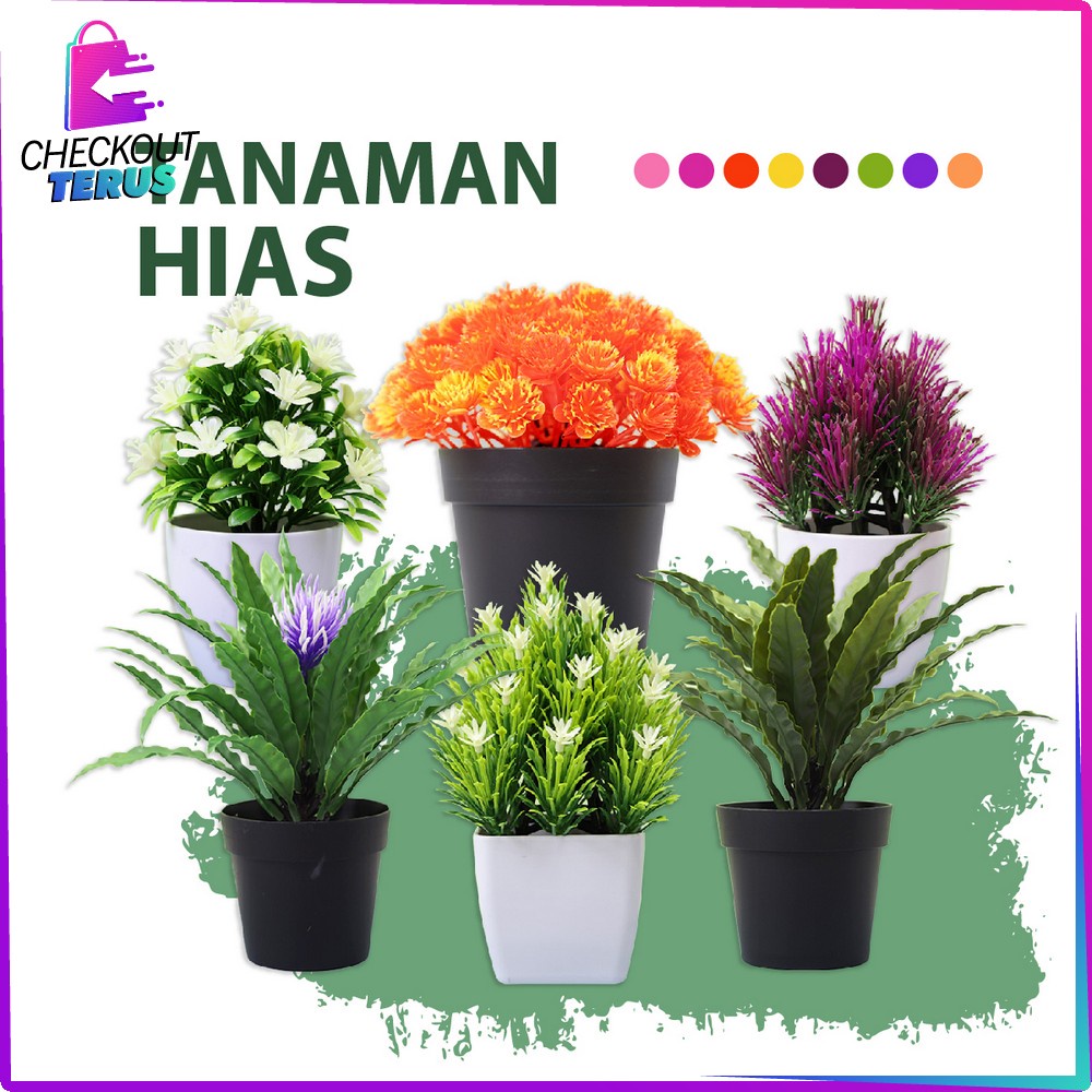 CT C600 C605 Bunga Artificial Dekorasi Rumah Hiasan Pajangan Bunga Hias Plastik Tanaman Hias Artificial Flower