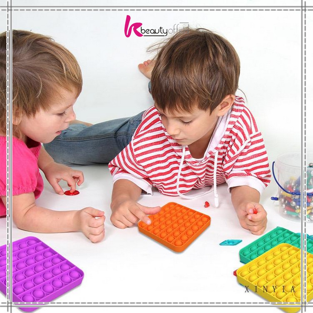 KB-M131 Mainan Pop It Rainbow Shape Fidget Push Pop It Bentuk Bulat Tik Tok / Pop Its Mainan Anak-5