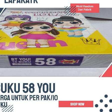 

Harga Kompetitif... Buku tulis murah 58 Lembar You - Kiky (ISI 10)