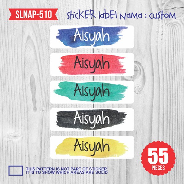

Dijual SLNAP-510 stiker nama anak sticker label anti air waterproof collorful Murah