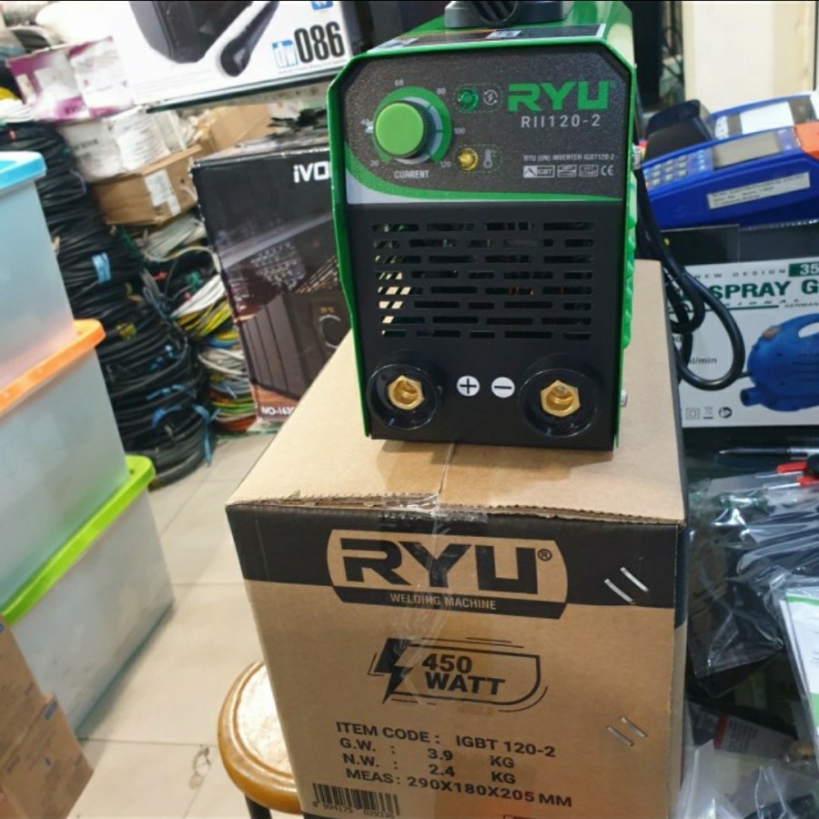 TERMURAH !!! Mesin Las RYU Inverter MMA 120 IGBT 450 watt / Mesin las / Mesin trafo las / welding // TREX // MONAKE