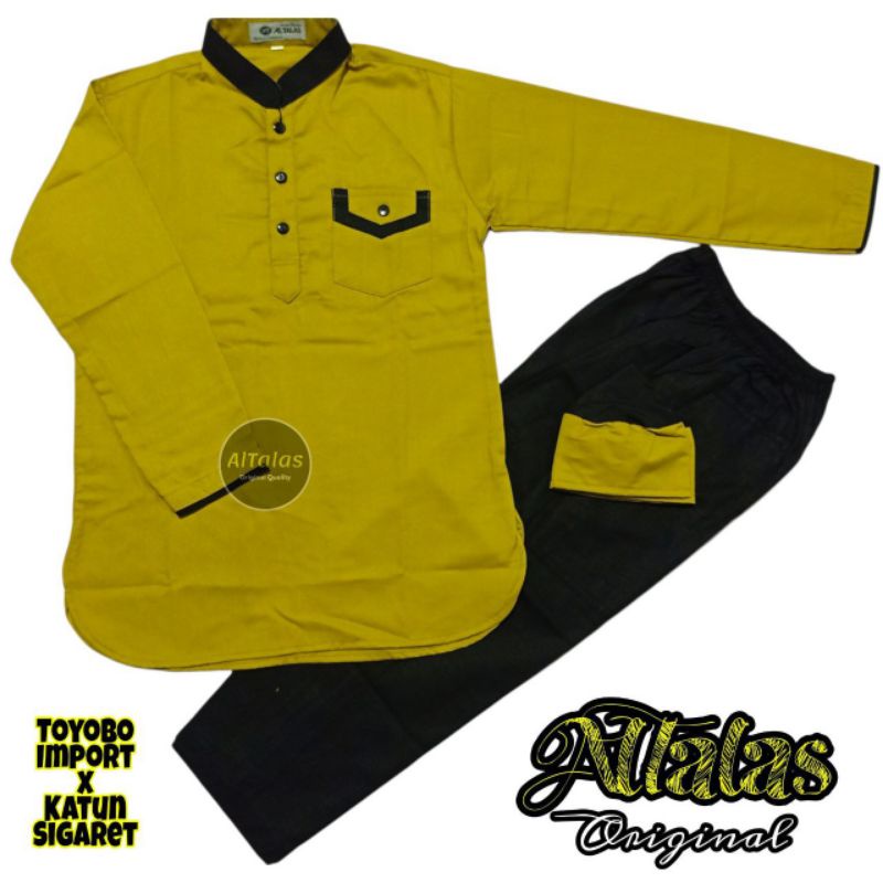 DISKON BAJU KOKO KURTA ANAK LENGAN PANJANG SETELAN ANAK UNTUK USIA 9-12 TAHUN