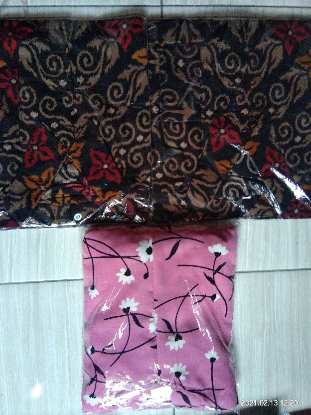 Batik Kalongan Hrb026 Kenongo Kemeja Hem Pendek Padi Pekalongan 64