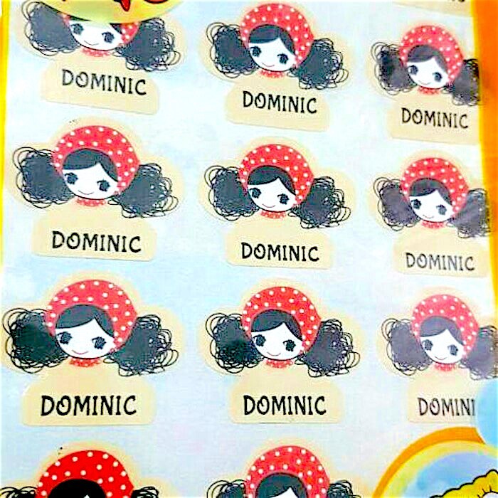 

Label Nama Anti Air Sticker Waterproof Curly Girl