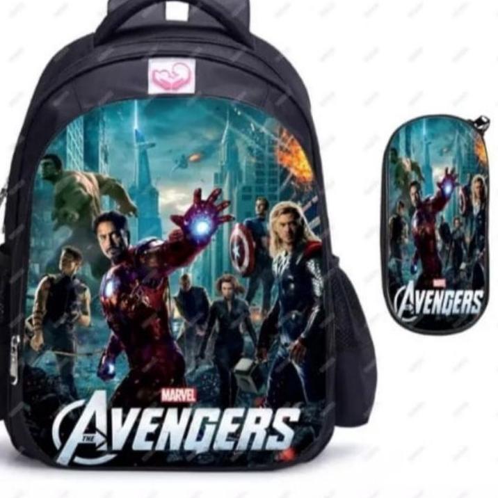 Lagi Tren.. Tas Ransel Sekolah Anak SD TK Paud Laki Laki Karakter Avenger Marvel Captain Amerika Air