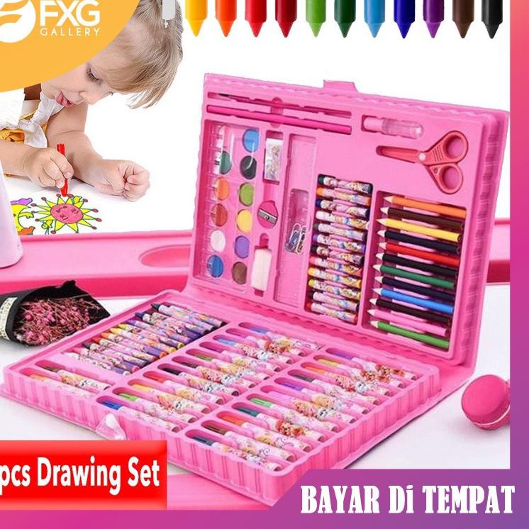 

JZW FXG - Set Alat Tulis 86 Paket Lengkap Pensil Warna/Alat Menggambar 1 set isi 86 ATK03 COD ZW J G