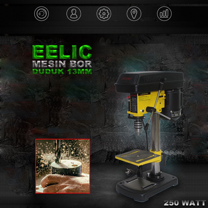 EELIC MBD-N13MM MESIN BOR DUDUK 13MM GOOD QUALITY
