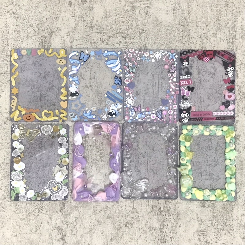 [READY] DECO TOPLOADER ULTRAPRO PHOTOCARD PC HOLDER CAKE CREAM DECODEN KPOP BLUE BLACK PURPLE GLITTE
