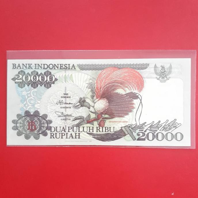 DISKON Uang kertas kuno 20000 Burung Cendrawasih tahun 1996