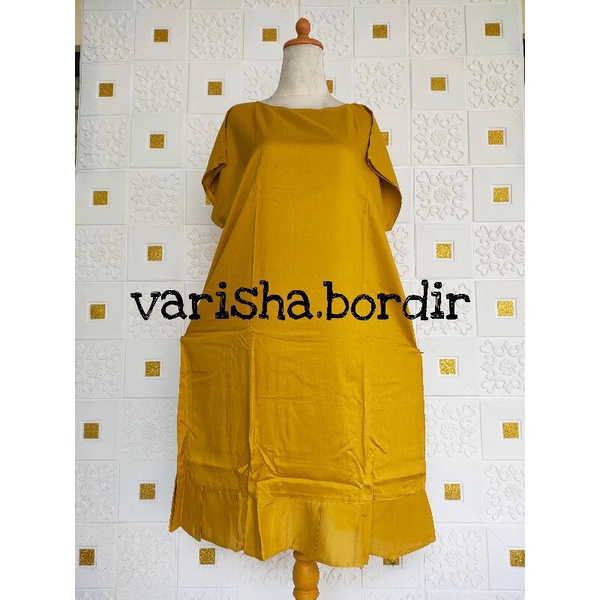 Daster Ruffle Viral Rayon Polos Pakaian Wanita Kekinian