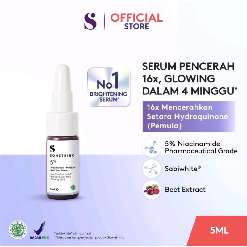 SOMETHINC 5% Niacinamide + Sabi Beet Serum Whitening Travel Size Mini Sample 5ml
