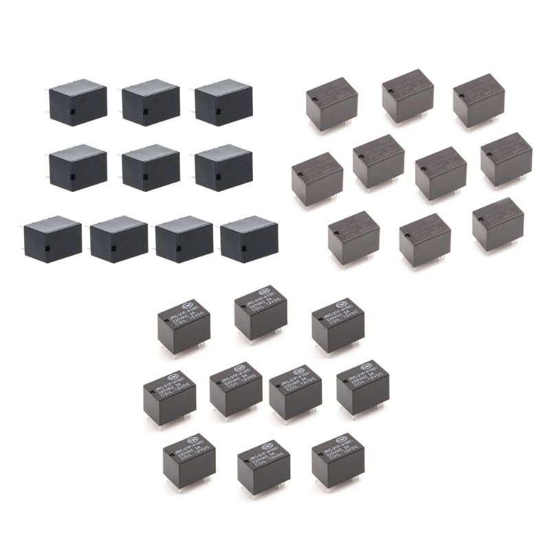 Gro 10pcs JRC-21F 4100untuk DC Mini Power Relay 6-pin PCB Mount Circuit Board Relays