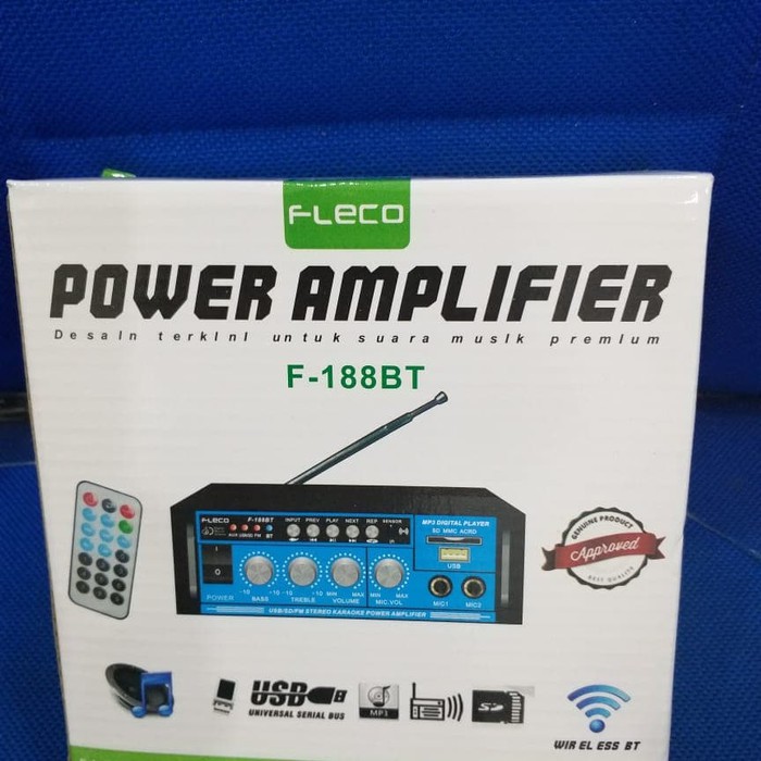 Power Amplifier Fleco F-188BT - Ampli Fleco 188BT - Ampli Bluetooth