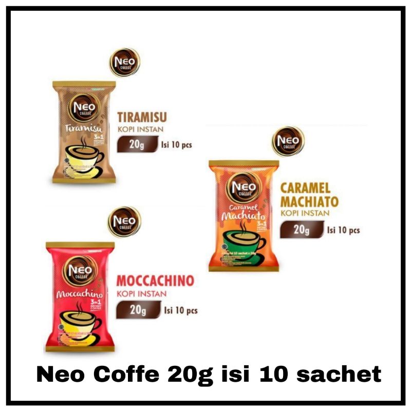 Jual Neo Coffee Neo Kopi 9 sachet Caramel Machiato Moccachino