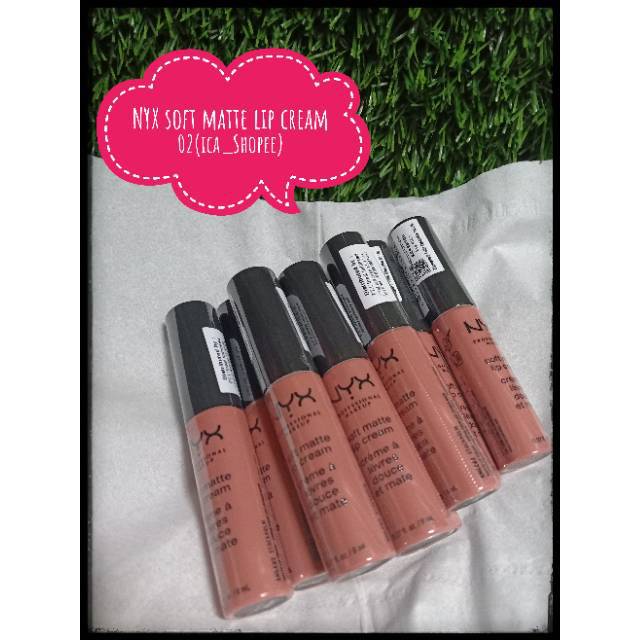 Nyx professional make up soft matte lip cream 02 stockholm original/lipstik cair