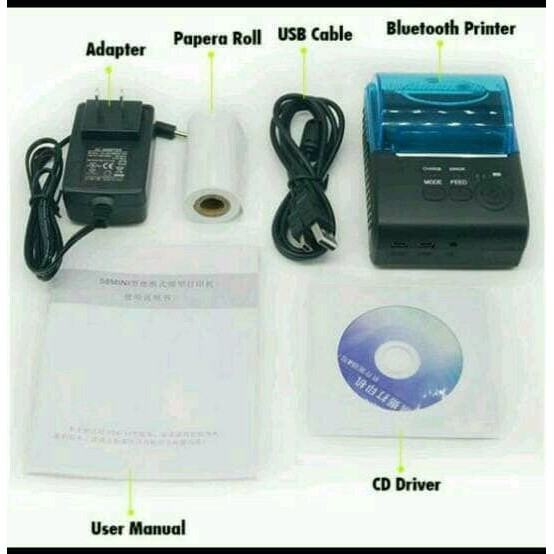 GOOD MOBILE PRINTER ZJIANG MINI FORTABLE THERMAL RECEIPT PRINTER ZJ 5805DD