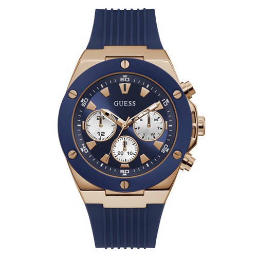 Guess Watch Blue & Rose Gold POSEIDON - GW0057G2