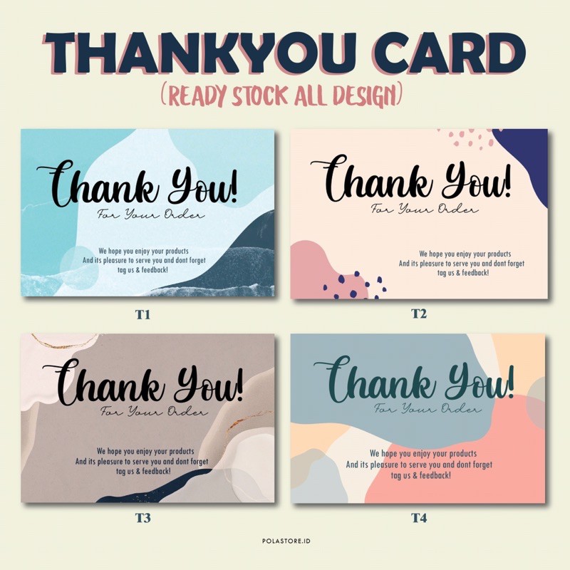 [Part 1] KARTU UCAPAN TERIMA KASIH ONLINE SHOP THANKYOU CARD ONLINE SHOP