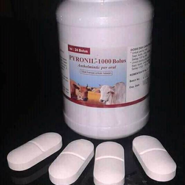 Pyronil 1000mg (Obat Cacing Sapi) ~ 1 bolus/1 biji
