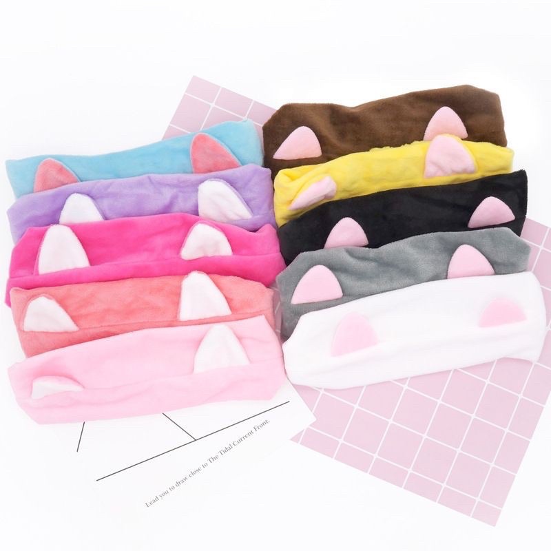 Bando Masker Kucing / Bandana Masker Kucing / Headband Kucing