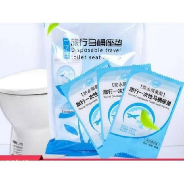 TRAVEL DISPOSABLE TOILET SEAT COVERS PLASTIK ALAS KLOSET DUDUK