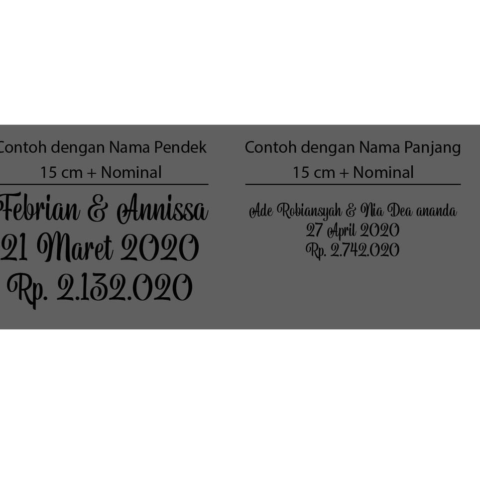 

1.1 SALE Nama Tanggal Nominal Mahar Custom Akrilik Emas 2mm ./ Plywood 3mm