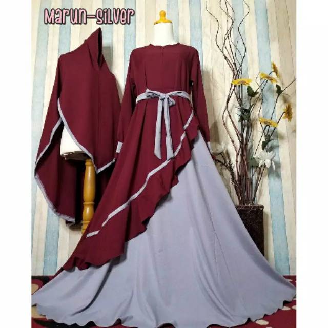 GAMIS POLOS SYAR'I / GAMIS SET KHIMAR / GAMIS ITALYAN CREPE