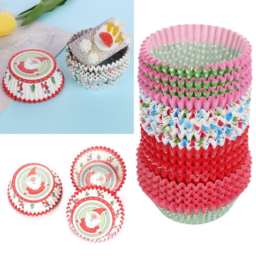 Solighter 100pcs/lot Cupcake Wrappers Perlengkapan Pesta Pastry Tools Liner Kue Kertas Gelas