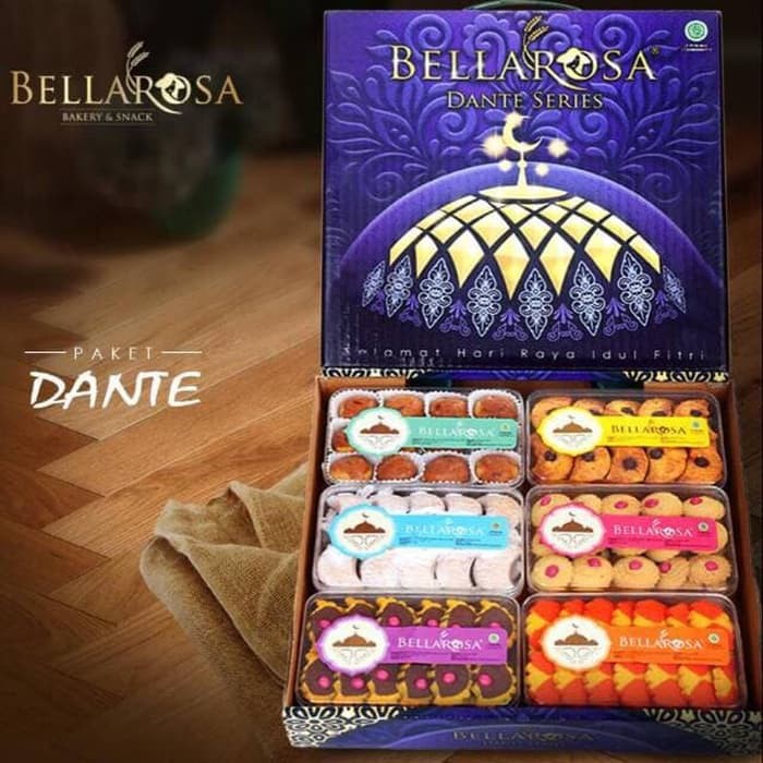 KUE LEBARAN PAKET DANTE BELLA ROSA PARCEL IDUL FITRI KUE KERING GROSIR