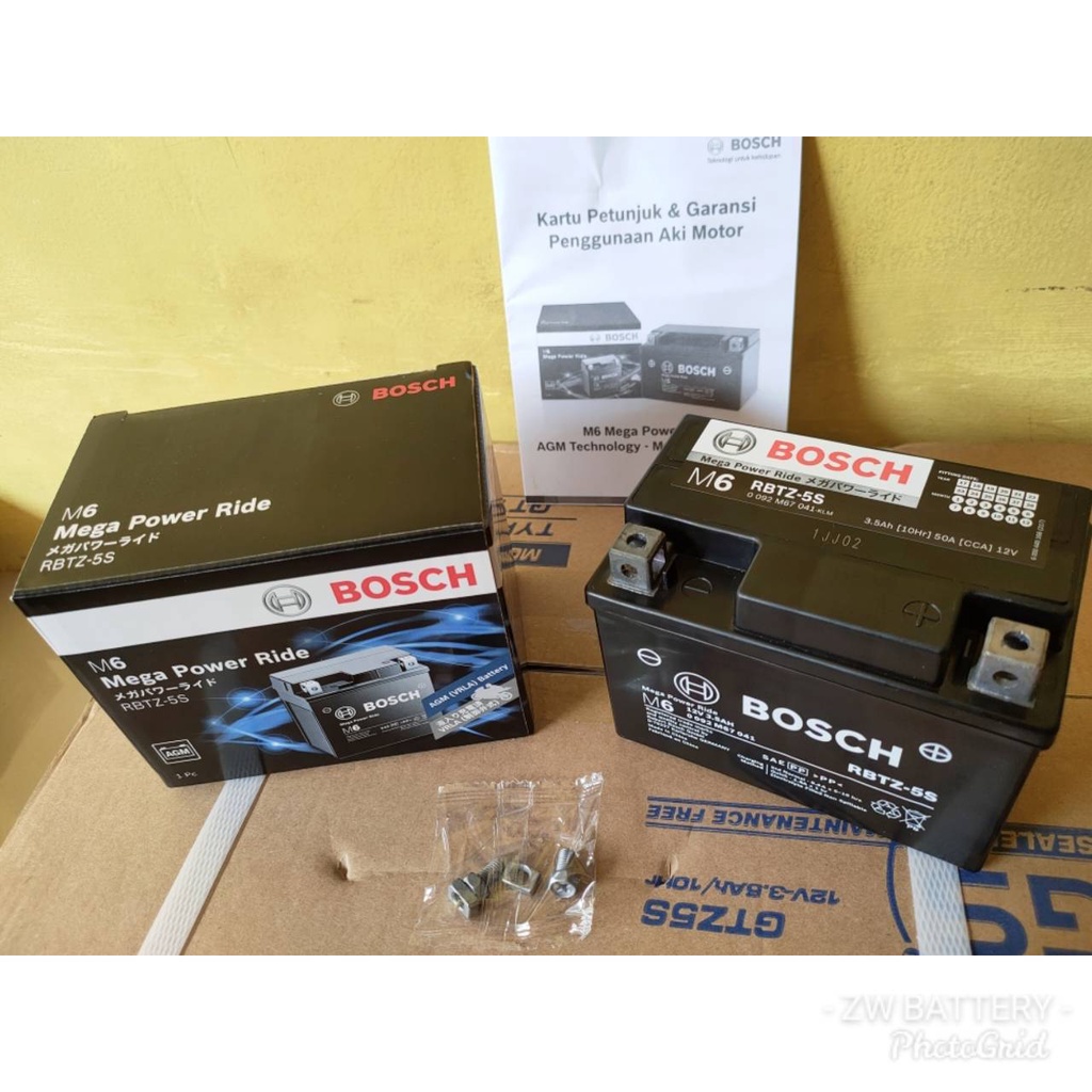 AKI MOTOR BEAT, VARIO 110, SPACY, REVO, BLADE, VERZA RBTZ-5S BOSCH AGM MF