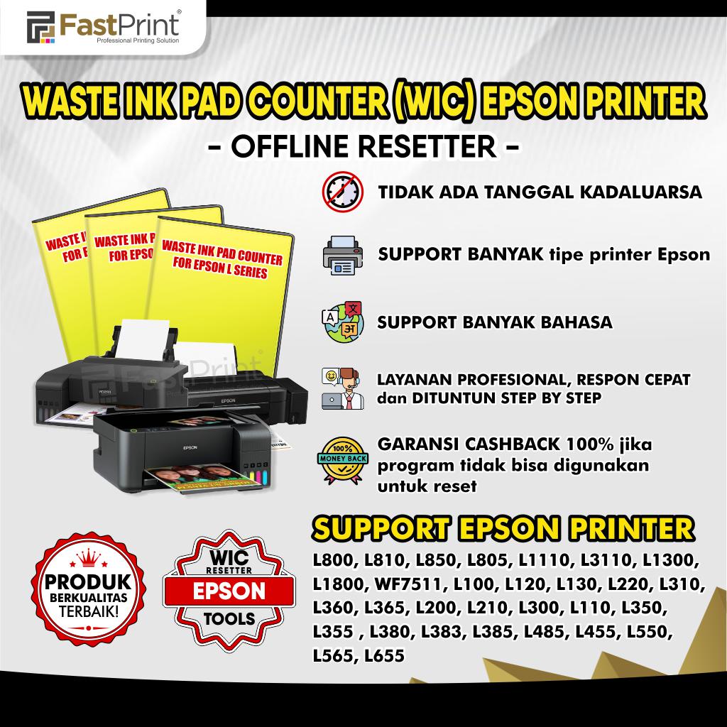 Reset Printer L120 L1300 L210 L1800 L800 R2000 L300 R1390 PM245 Adjustment Program Epson Offline