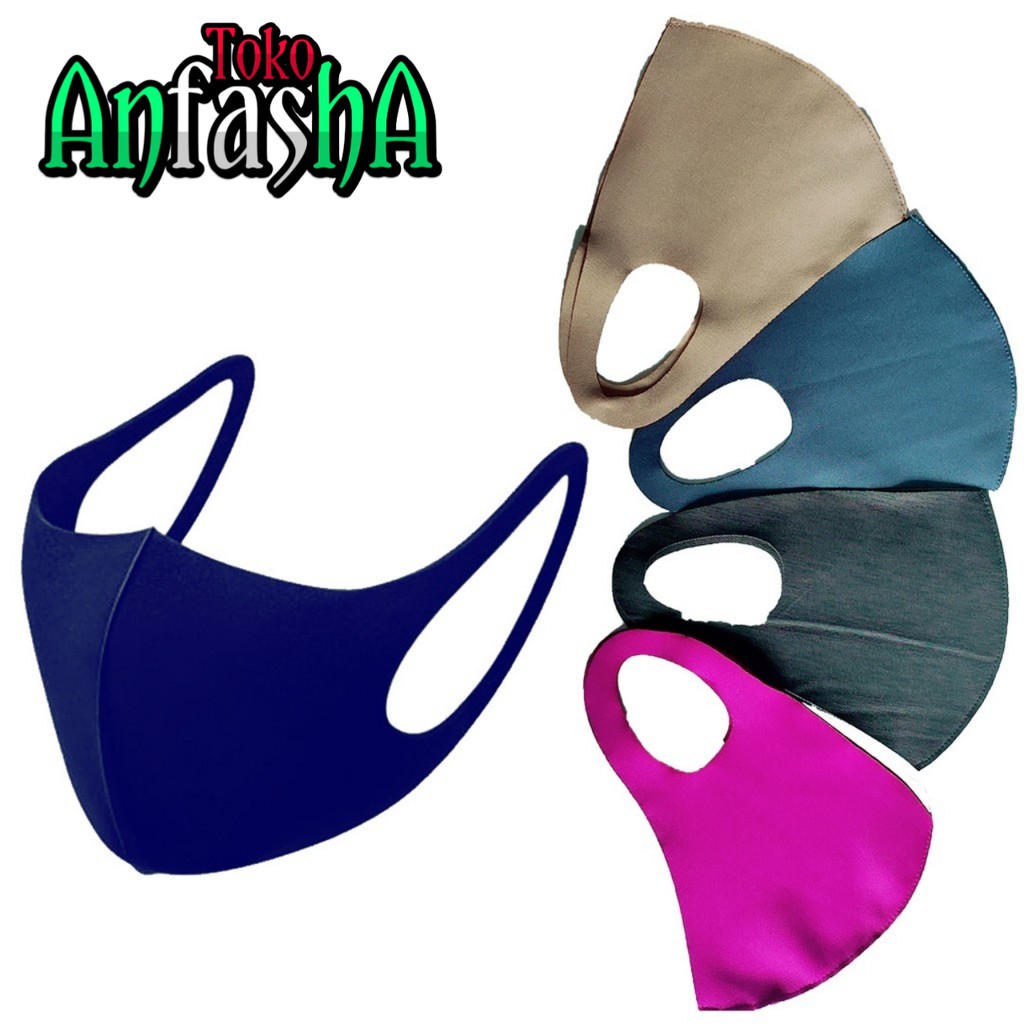 MASKER KAIN SCUBA = Masker berbahan scuba/Masker dewasa bisa di cuci Anti Alergi ORY By Toko Anfasha