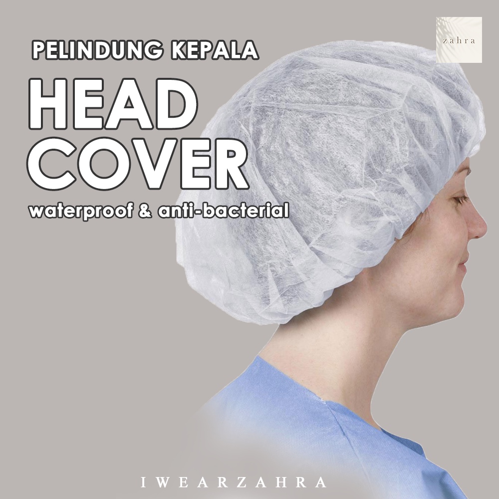 HEAD COVER - Sarung Kepala Medis  Spunbound Pembungkus Pelapis Medis Sarung